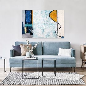 Tablolife Buz Mavisi 60x90 cm Yağlı Boya Dokulu Tablo