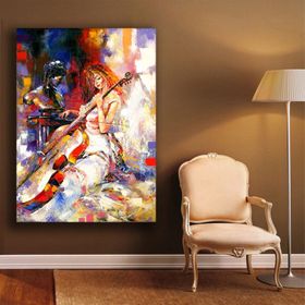 Tablolife ÇELLO ÇALAN KADIN 60x90 cm KANVAS TABLO