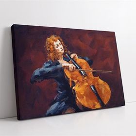 Tablolife ÇELLO ÇALAN KADIN 60x90 cm KANVAS TABLO