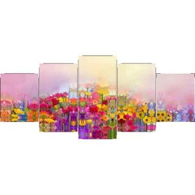 Tablolife Çiçekler 25 Parçalı 60x100 cm Kanvas Tablo