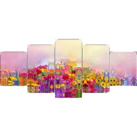 Tablolife Çiçekler 25 Parçalı 60x100 cm Kanvas Tablo