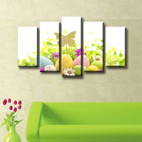 Tablolife Çiçekler 5 Parçalı 60x100 cm Kanvas Tablo