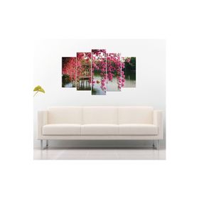 Tablolife Çiçekler 5 Parçalı 60x100 cm Kanvas Tablo