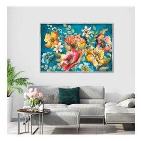 Tablolife Çiçekler 60x90 cm Yağlı Boya Dokulu Tablo
