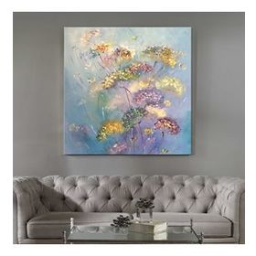 Tablolife Çiçekler 60x90 cm Yağlı Boya Dokulu Tablo