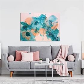 Tablolife Çiçekler 60x90 cm Yağlı Boya Dokulu Tablo