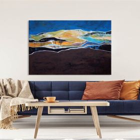 Tablolife Dağlar 100x100 cm Yağlı Boya Dokulu Tablo