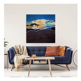 Tablolife Dağlar 80x80 cm Yağlı Boya Dokulu Tablo