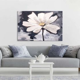 Tablolife Daisy 120x120 cm Yağlı Boya Dokulu Tablo