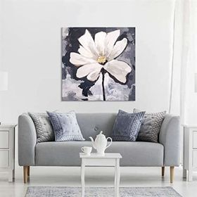Tablolife Daisy 120x120 cm Yağlı Boya Dokulu Tablo