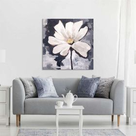 Tablolife Daisy 80x80 cm Yağlı Boya Dokulu Tablo