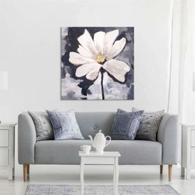 Tablolife Daisy 80x80 cm Yağlı Boya Dokulu Tablo