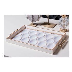 Tablolife Dekoratif White Shapes Sunum Tepsisi