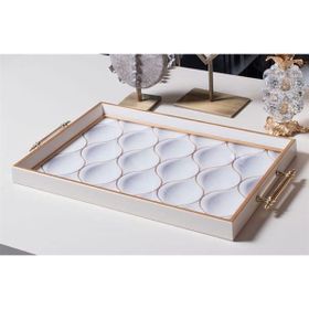 Tablolife Dekoratif White Shapes Sunum Tepsisi