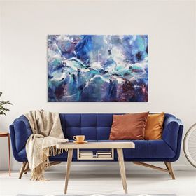 Tablolife Derin Mavi 60x90 cm Yağlı Boya Dokulu Tablo