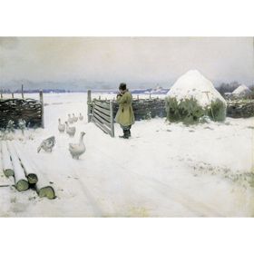 Tablolife Eve Dönen Kazlar 35 x 50 cm Kanvas Tablo