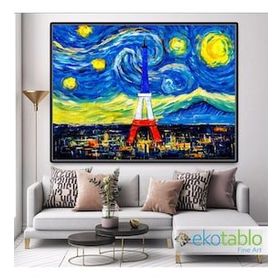 Tablolife EYFEL KULESİ SOYUT 60 x 90 cm KANVAS TABLO
