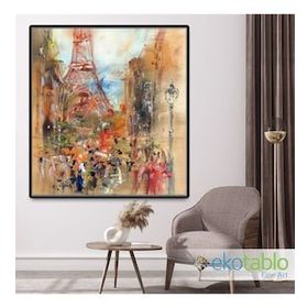Tablolife EYFEL KULESİ SOYUT 60 x 90 cm KANVAS TABLO