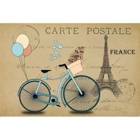 Tablolife Fransa Kartpostal 35 x 50 cm Kanvas Tablo