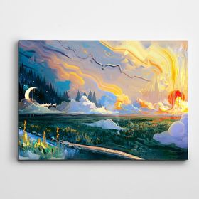 Tablolife Gece Gündüz 60 x 90 cm Kanvas Tablo
