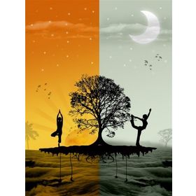 Tablolife Gece Gündüz 60 x 90 cm Kanvas Tablo