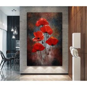 Tablolife Gelincik Çiçeği 60x90 cm Yağlı Boya Dokulu Tablo