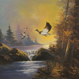 Tablolife Göçmen Ördekler 35 x 50 cm Kanvas Tablo