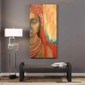 Tablolife Gözleri Tamamen Kapalı 60x90 cm Yağlı Boya Dokulu Tablo