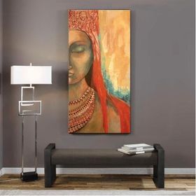 Tablolife Gözleri Tamamen Kapalı 60x90 cm Yağlı Boya Dokulu Tablo