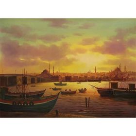 Tablolife Haliç'te Akşamüstü 35 x 50 cm Kanvas Tablo