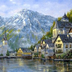 Tablolife Hallstatt 35 x 50 cm Kanvas Tablo