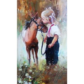 Tablolife Hayvan Sevgisi 60 x 90 cm Kanvas Tablo