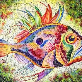Tablolife Hippi Balık 35 x 50 cm Kanvas Tablo