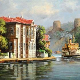 Tablolife Hisardaki Yalı 35 x 50 cm Kanvas Tablo