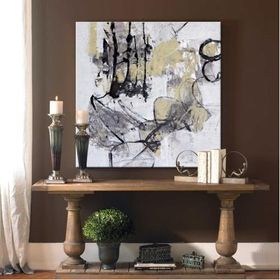 Tablolife Jackson Pollock'a Saygı 80x80 cm Yağlı Boya Dokulu Tablo