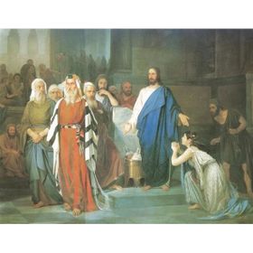 Tablolife Jesus Y La Mujer Adultera 35 x 50 cm Kanvas Tablo