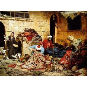 Tablolife Kahire'de Alışveriş 35 x 50 cm Kanvas Tablo