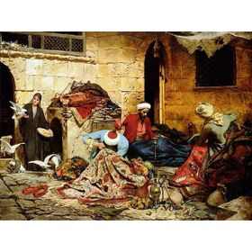 Tablolife Kahire'de Alışveriş 35 x 50 cm Kanvas Tablo