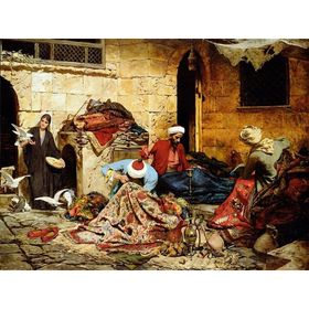 Tablolife Kahire'de Alışveriş 35 x 50 cm Kanvas Tablo