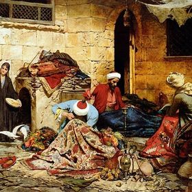 Tablolife Kahire'de Alışveriş 35 x 50 cm Kanvas Tablo