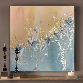 Tablolife Kar Çiçekleri 60x90 cm Yağlı Boya Dokulu Tablo
