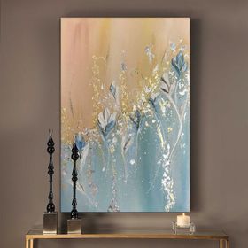 Tablolife Kar Çiçekleri 60x90 cm Yağlı Boya Dokulu Tablo