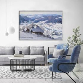 Tablolife Kar Tatili 60x90 cm Yağlı Boya Dokulu Tablo