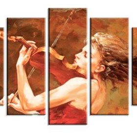 Tablolife Kemancı 60 x 100 cm 5 Parçalı Kanvas Tablo