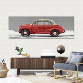 Tablolife Kırmızı Beyaz Klasik Araba 35 x 50 cm Kanvas Tablo