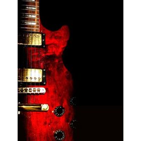 Tablolife Kırmızı Elektro Gitar 60 x 90 cm Kanvas Tablo