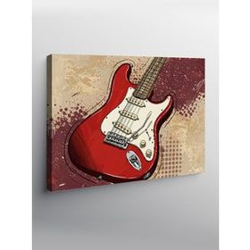 Tablolife Kırmızı Elektro Gitar 60 x 90 cm Kanvas Tablo