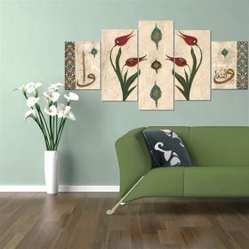 Tablolife Kırmızı Laleler Parçalı 60 x 100 cm Kanvas Tablo