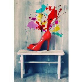 Tablolife Kırmızı Topuklu İçini Döküyor 60 x 90 cm Kanvas Tablo