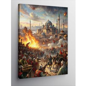 Tablolife Kırmızı Tramvay 60 x 90 cm Kanvas Tablo